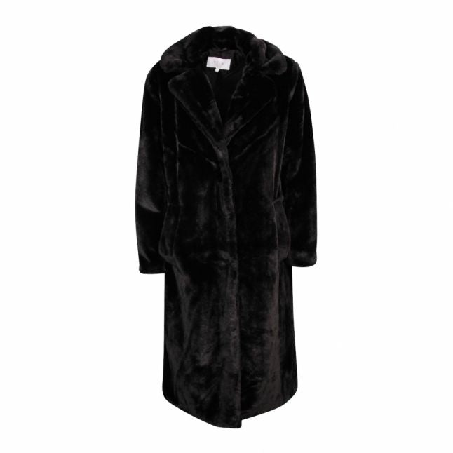 Womens Black Vikoda Faux Fur Coat