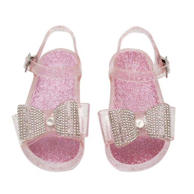 Baby Pink Bow Jelly Sandals (22-27)