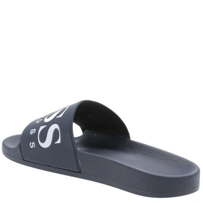 Mens Dark Blue Solar Slide Logo Slides