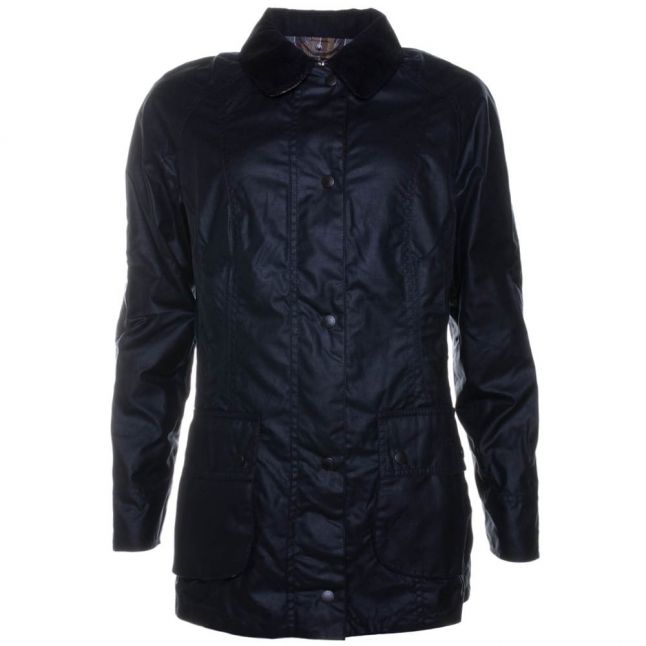 Lifestyle Womens Navy Beadnell Waxed Jacket