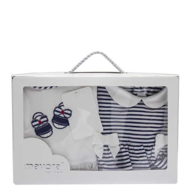 Baby Navy Ruffle 2 Pack Babygrows