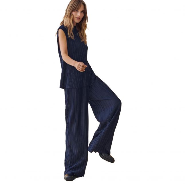 Womens Navy Blazer Vitahlia Plisse Co-ord Trousers