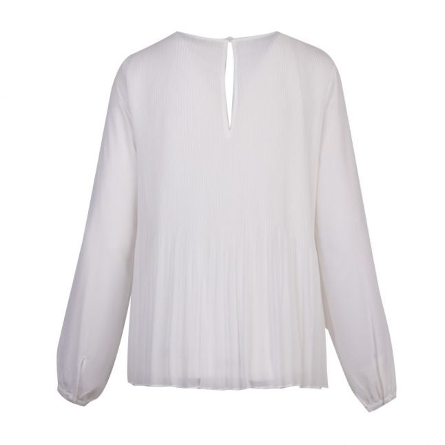 Womens Cloud Dancer Vitoni Pleated Blouse