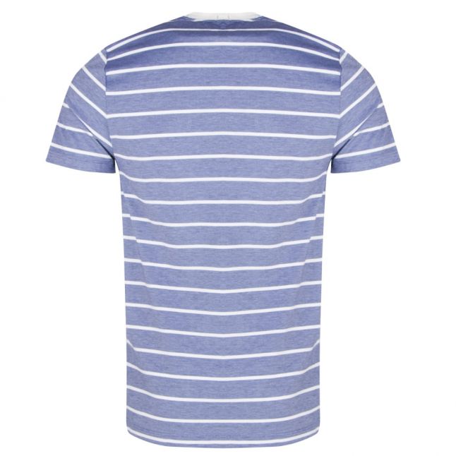 Mens Summer Blue Oxford Stripe S/s T Shirt