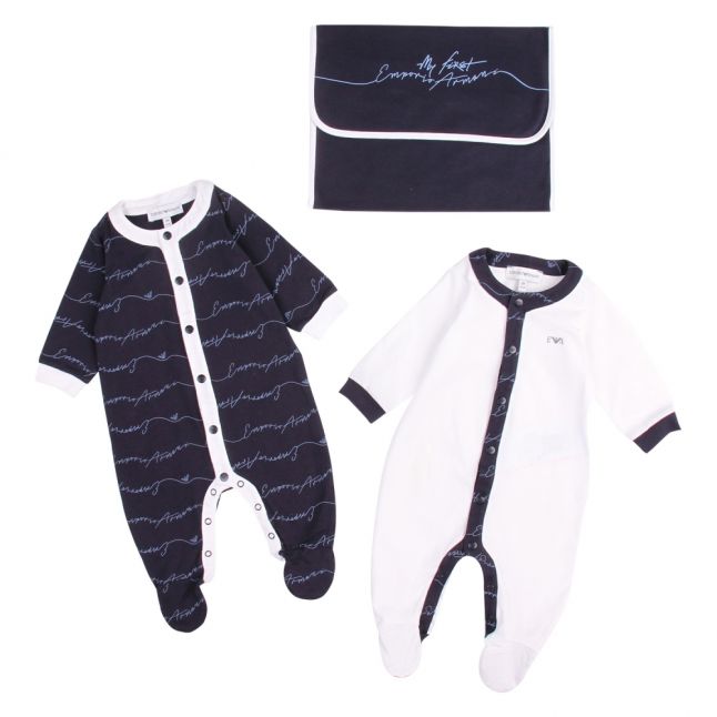 Baby Navy 2 Pack Babygrow Set