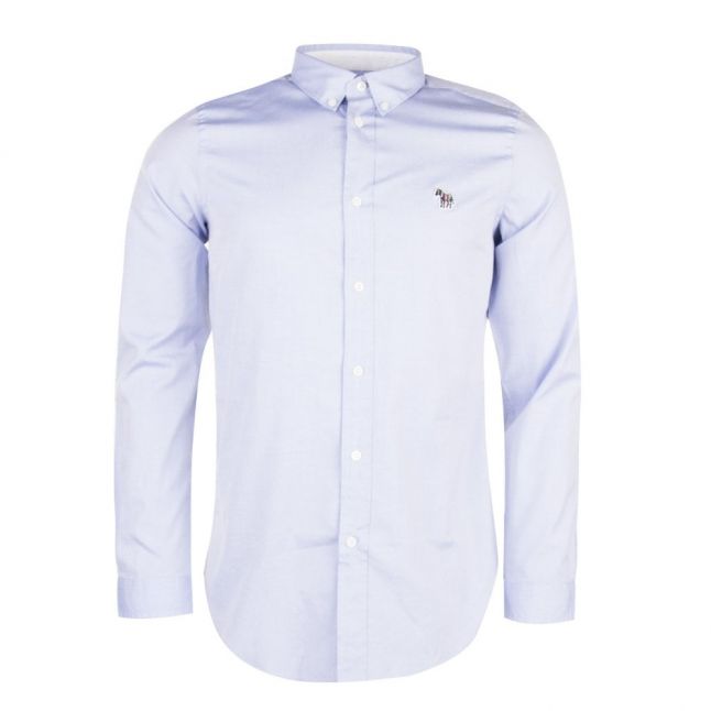 Mens Blue Tailored Fit L/s Shirt