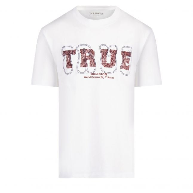 Mens Optic White True Stitch S/s T Shirt