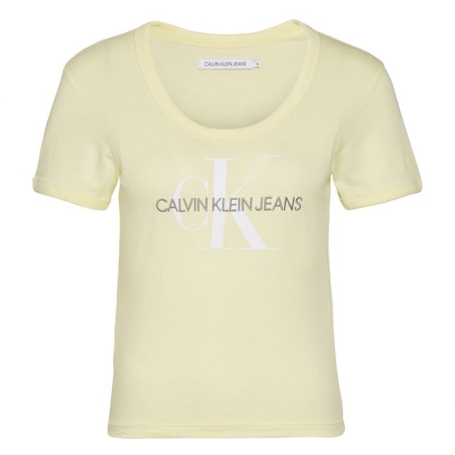 Womens Mimosa Yellow Dyed Monogram Baby S/s T Shirt