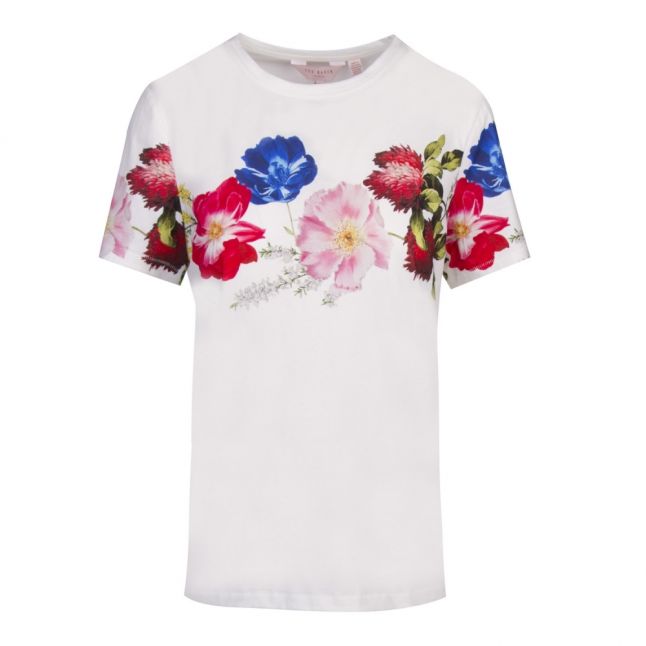 Womens White Uniqa Printed T Shirt