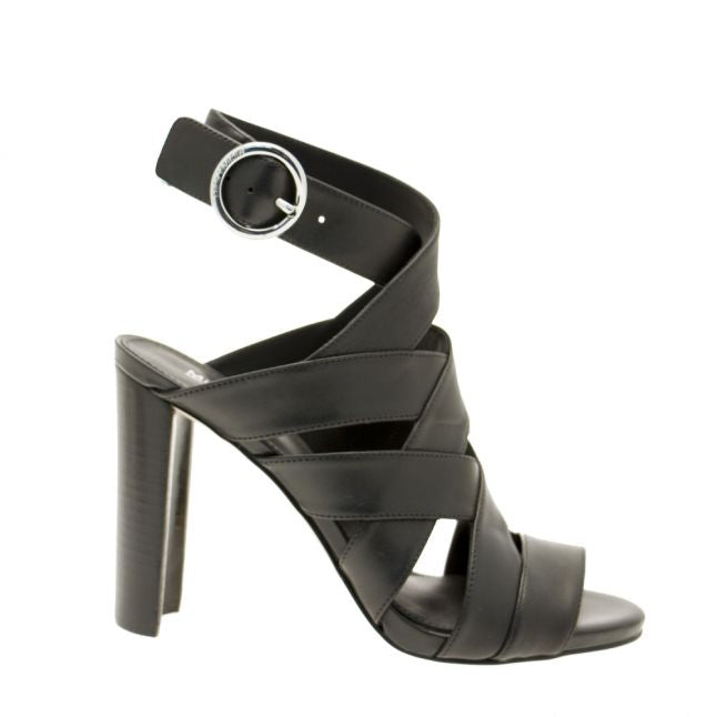 Womens Black Alana Heeled Sandals