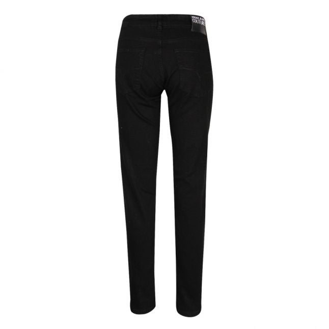 Womens Black Branded Skinny Fit Jeans