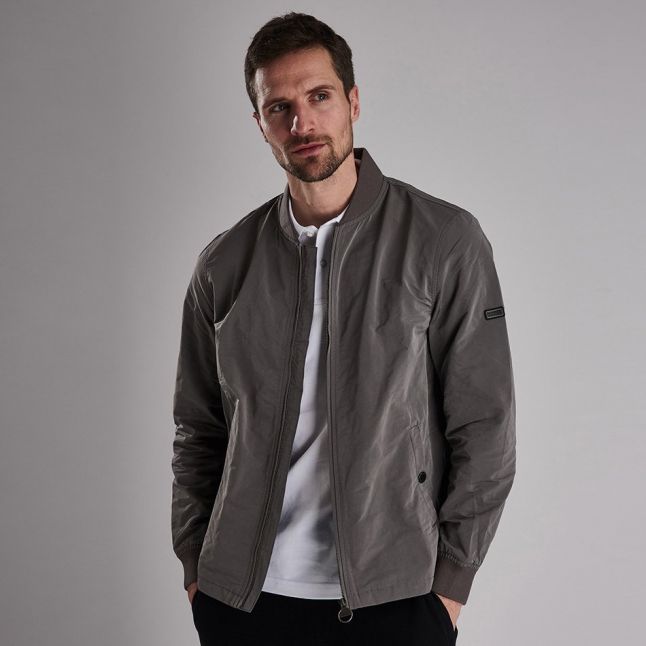 Mens Grey Bolt Zip Through Jacket