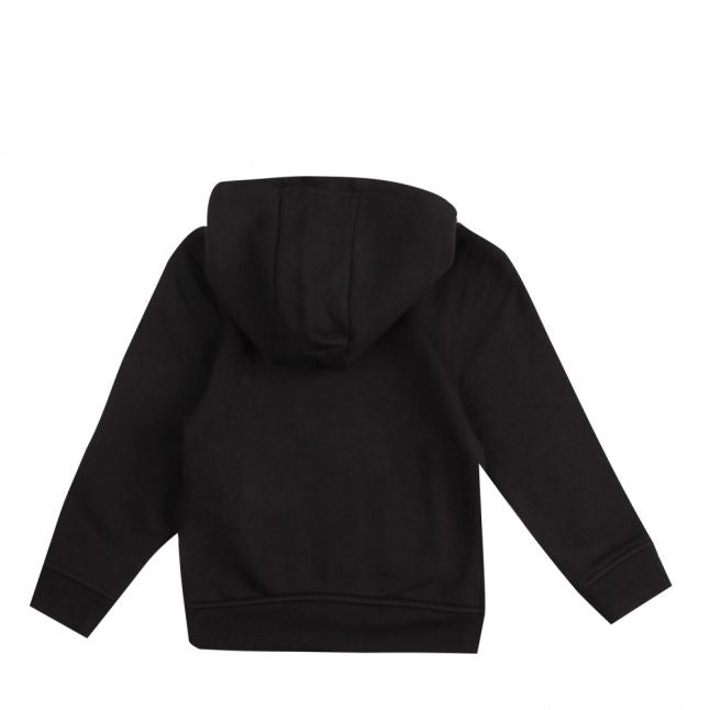 Boys Black/Gold Branded Hooded Zip Through Sweat Top