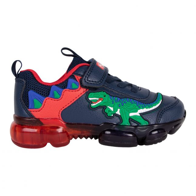 Boys Blue/Red T-Rex Lights Trainers