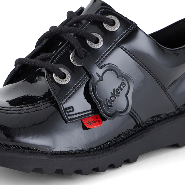 Youth Black Patent Kick Lo Shoes (3-6)