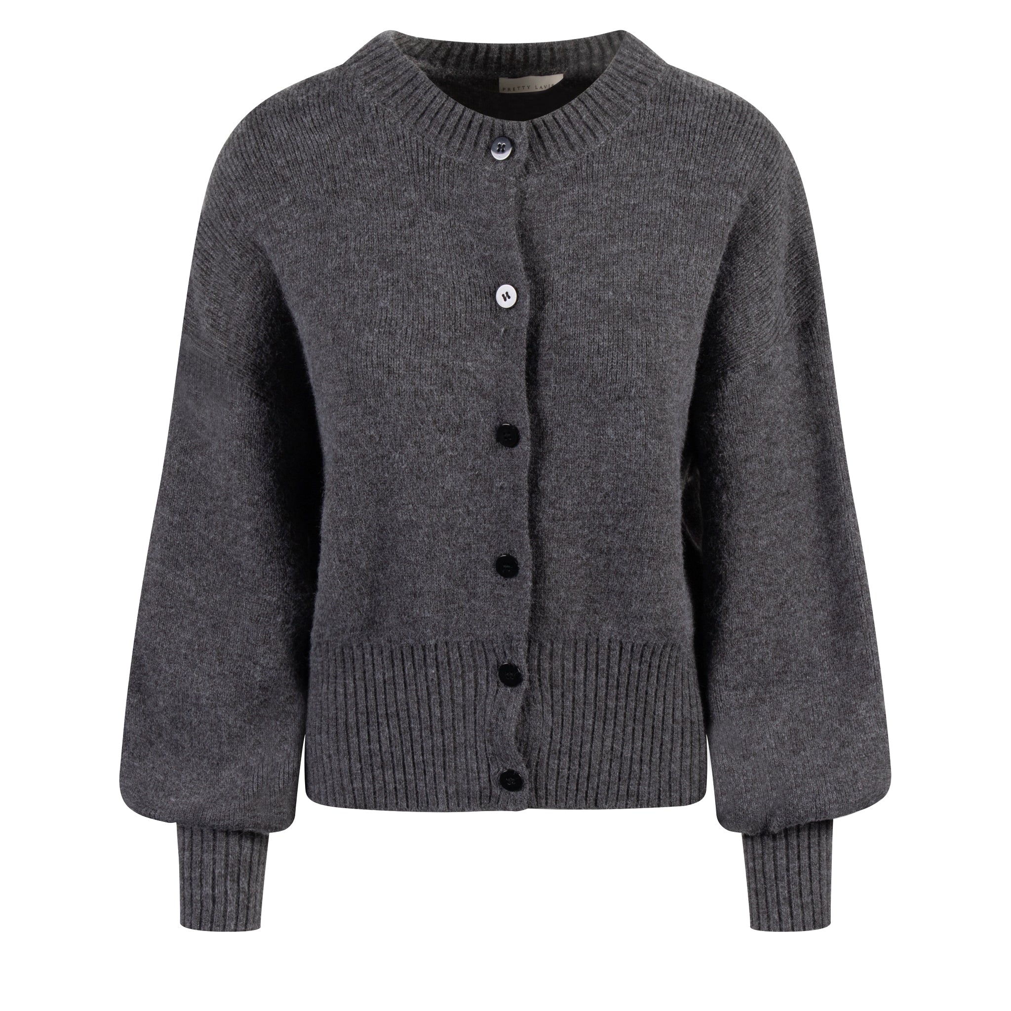 Womens	Charcoal Etta Knit Co-ord Bomber Jacket