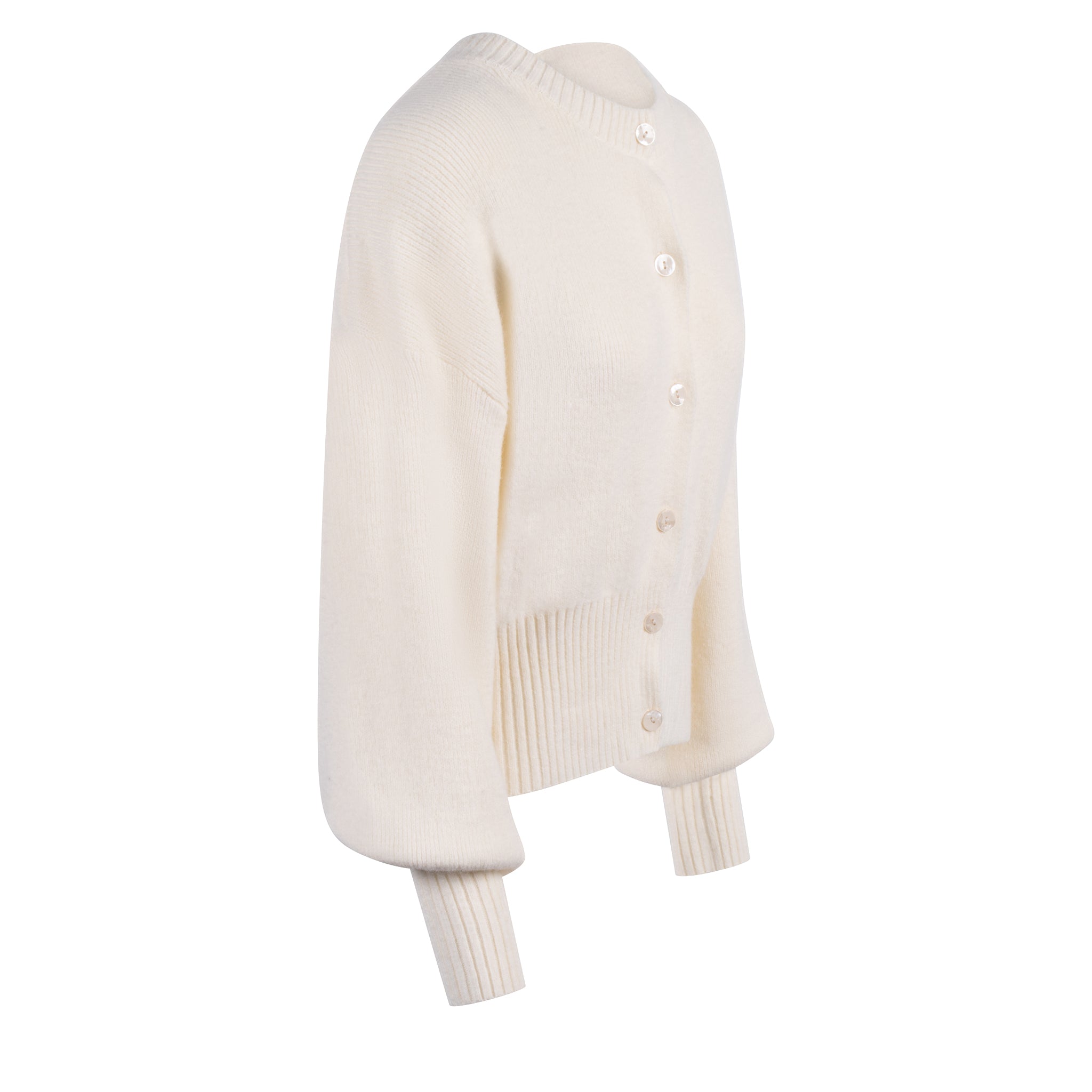 Womens	Cream Etta Knit Co-ord Bomber Jacket