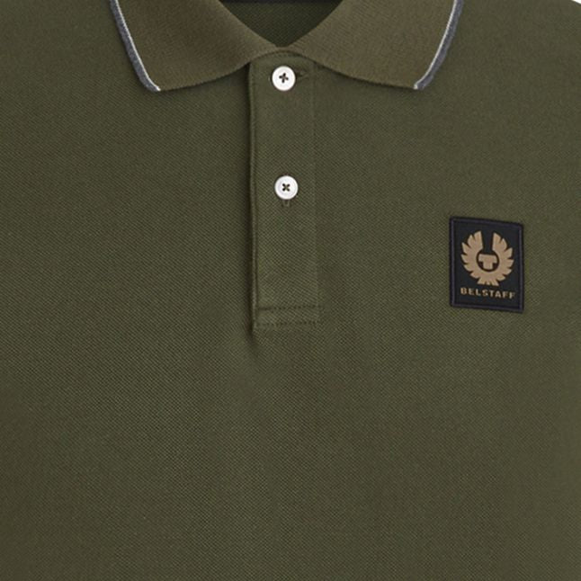 Mens Tile Green Double Tipped S/s Polo