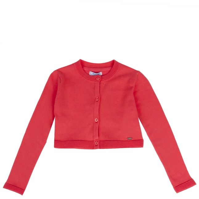 Girls Coral Basic Knit Cardigan