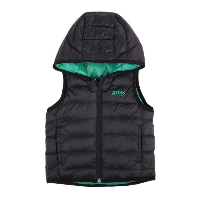 Toddler Black/Green Reversible Padded Gilet