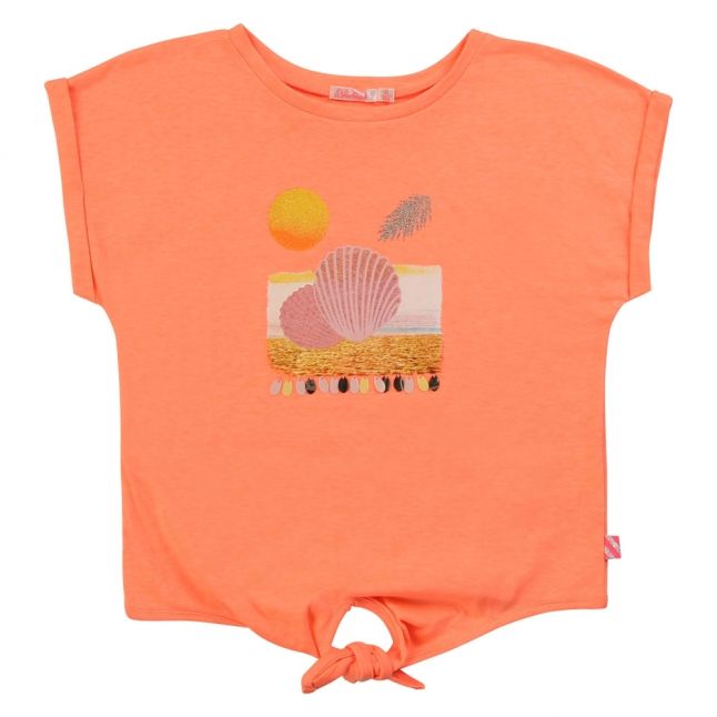 Girls Peach Seashell S/s T Shirt