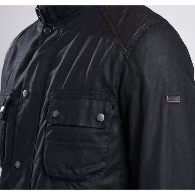 Mens Black Weir Waxed Jacket