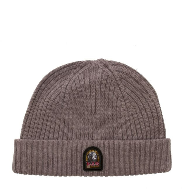 Boys Grey Melange Branded Rib Hat