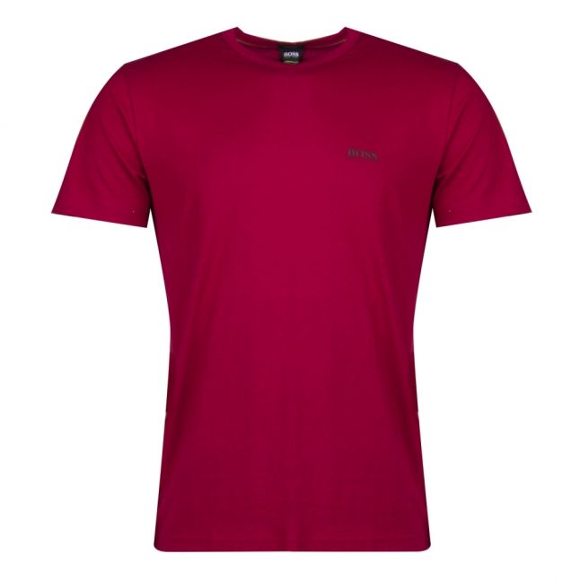 Athleisure Mens Dark Red Tee Small Logo S/s T Shirt