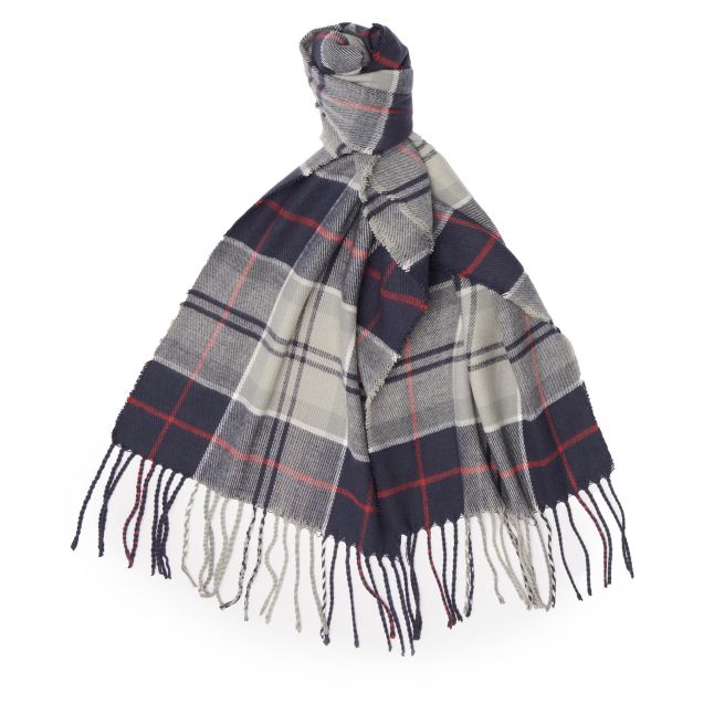 Mens Blue Granite Beanie + Tartan Scarf Set