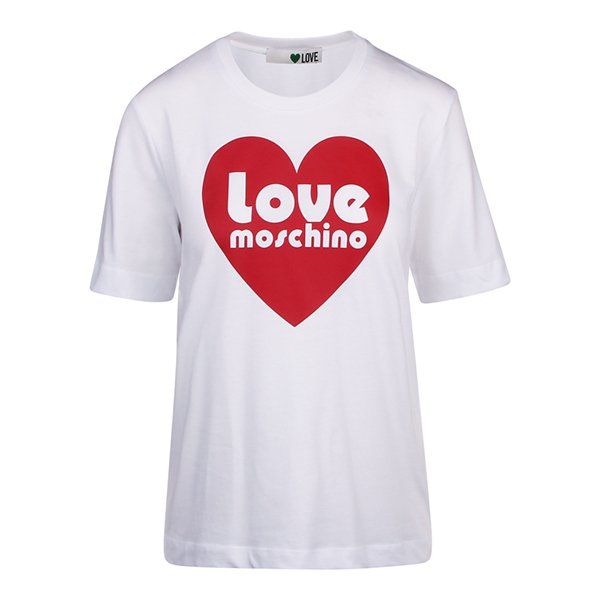 Womens White Heart Logo S/s T Shirt