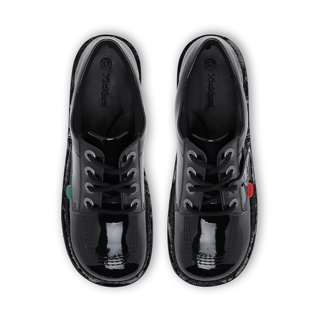 Youth Black Patent Kick Lo Shoes (3-6)