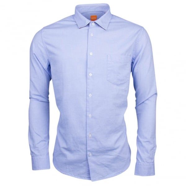 Mens Open Blue Epop Slim Fit L/s Shirt