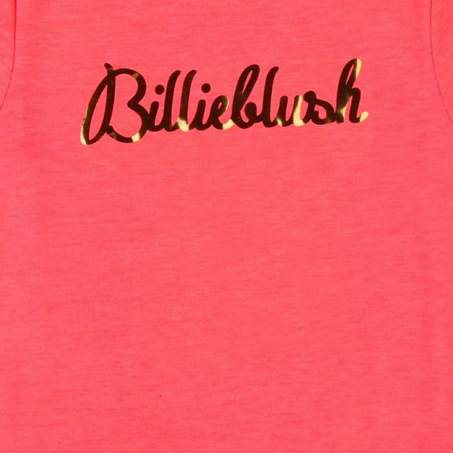 Girls Fuschia Gold Logo S/s T Shirt