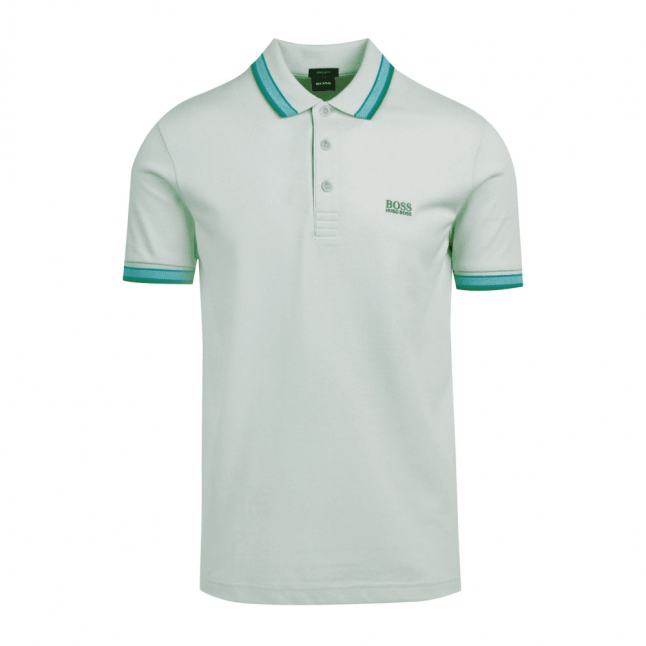 Athleisure Mens Pale Green/Silver Paddy Regular Fit S/s Polo Shirt