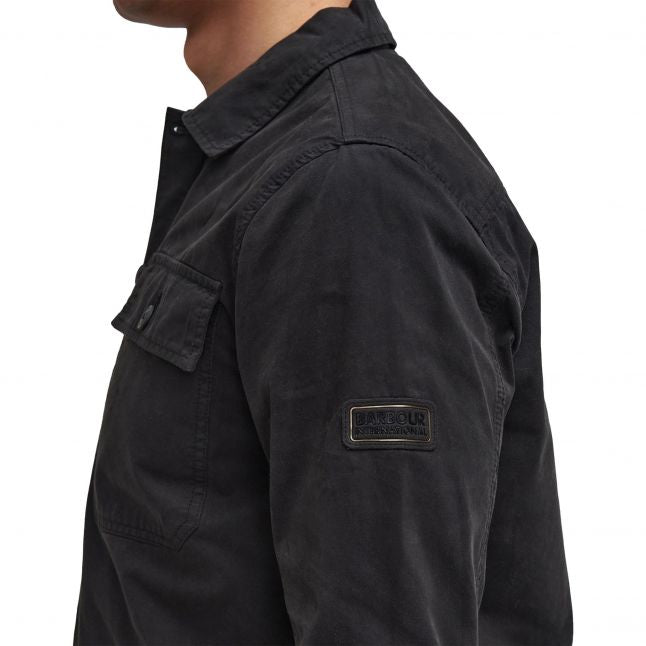 Mens Black Arlo Cotton Overshirt