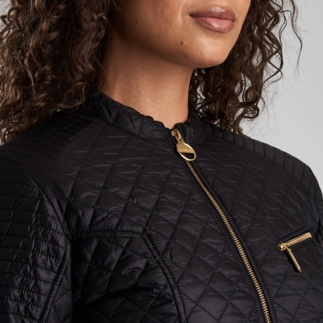 Womens Black Ronda Quilted Jacket