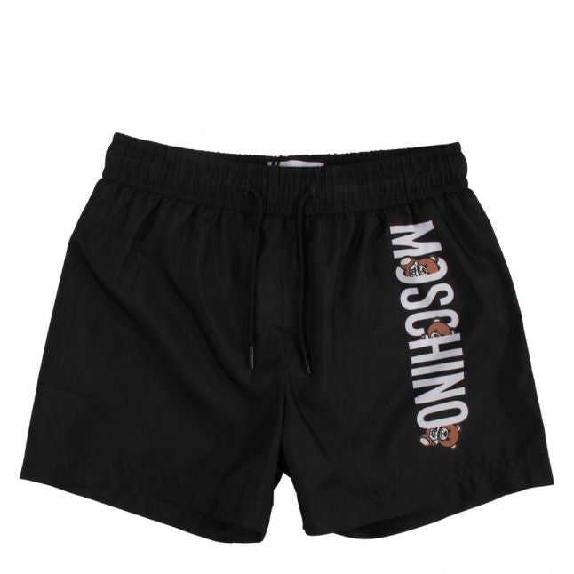 Boys Black Hidden Toy Logo Swim Shorts