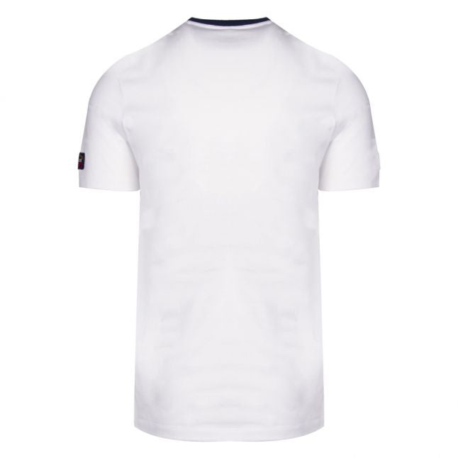 Mens White Tri Colour Logo Custom Fit S/s T Shirt