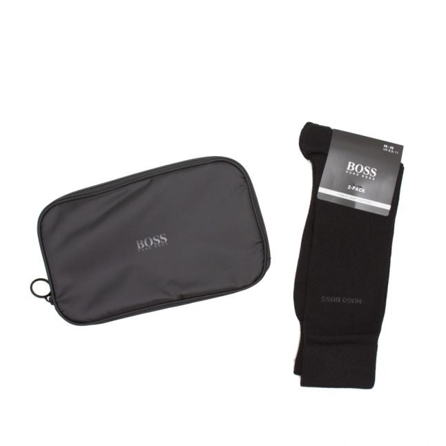 Mens Black 2 Pack Sock & Pouch Gift Set