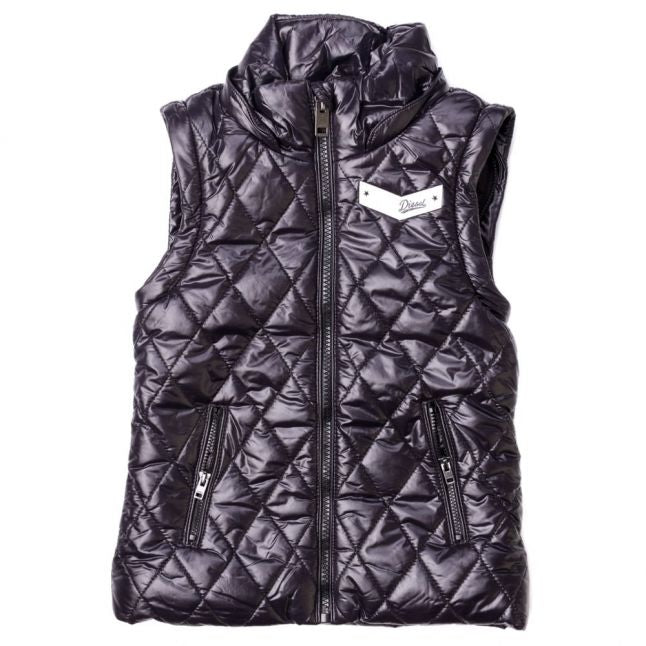 Girls Black Hooded Puffer Jacket