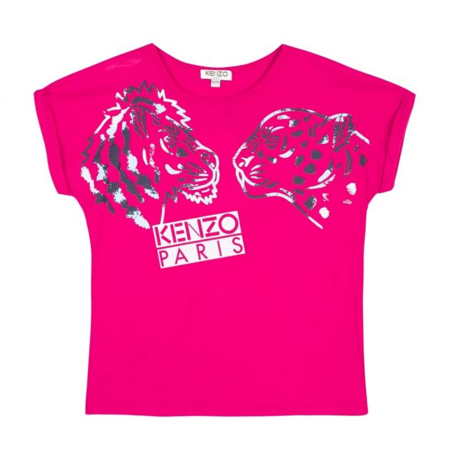 Girls Fuchsia Dorianne Tiger S/s T Shirt