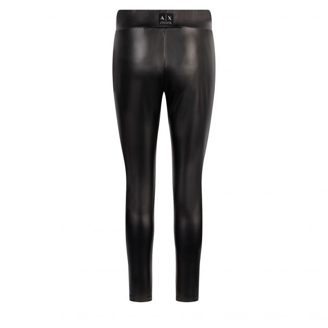 Womens Black Pleather Leggings