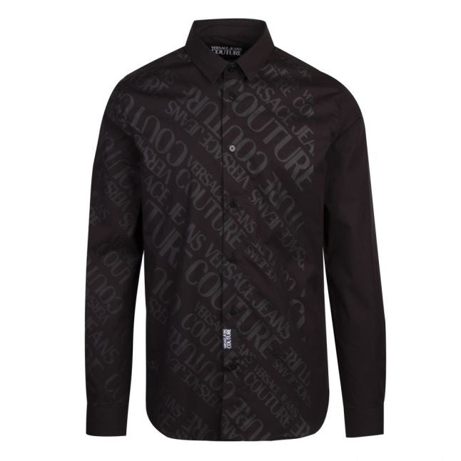 Mens Black Logomania L/s Shirt