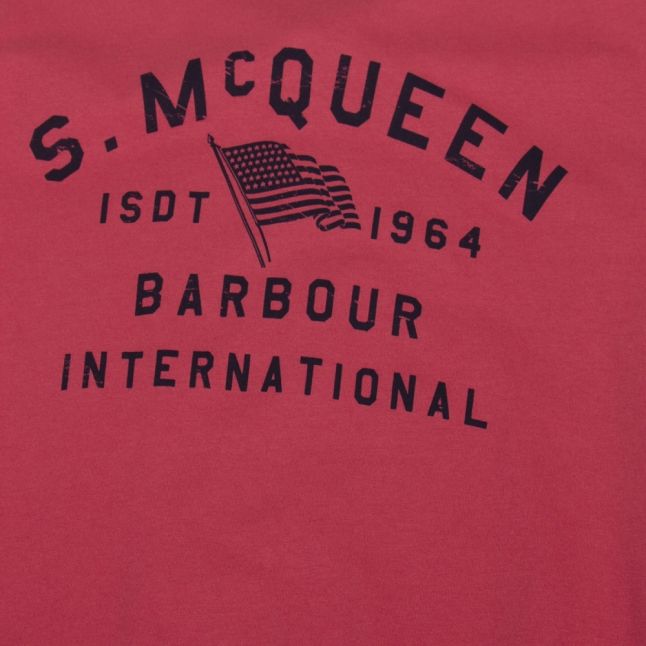 Steve McQueen™ Collection Mens Washed Red Boon S/s T Shirt