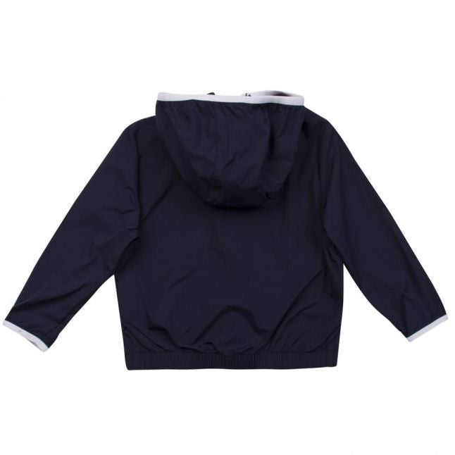 Mens Navy Branded Hooded Jacket