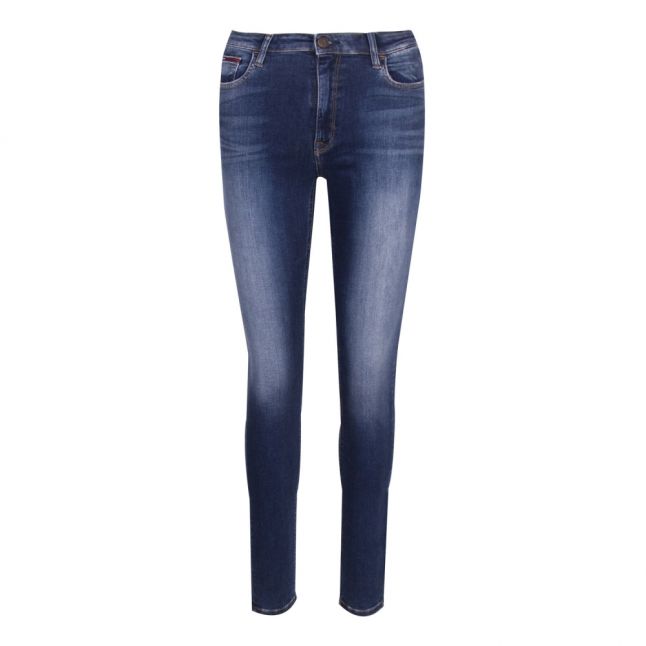 Womens Dark Blue High Rise Santana Skinny Jeans