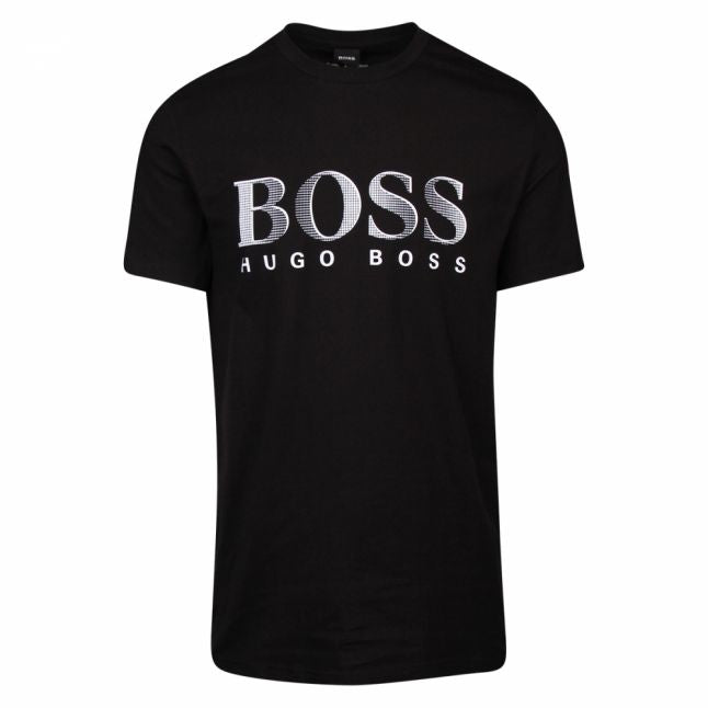 Mens Black Big Logo Beach S/s T Shirt