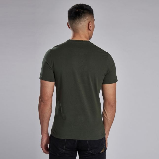 Mens Jungle Green Block Logo S/s T Shirt