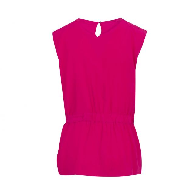 BOSS Casual Womens Bright Pink Chantisa Silk Vest Top