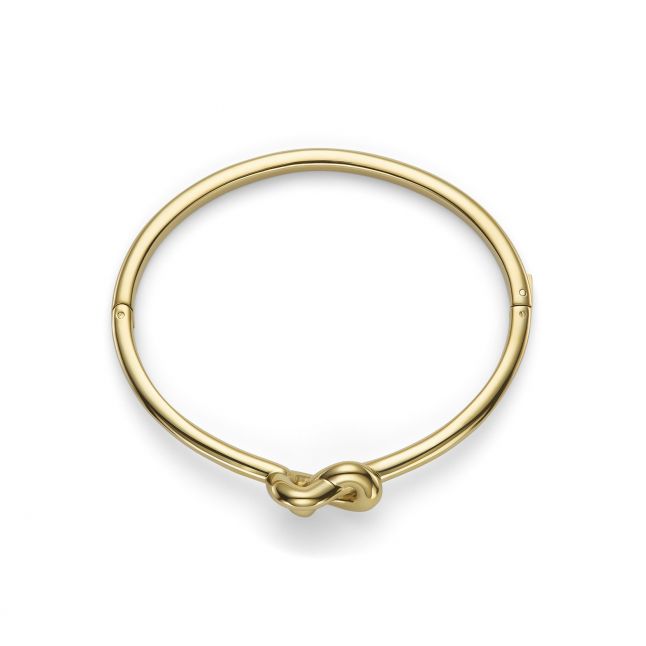 Womens	Gold Lovers Knot Bangle